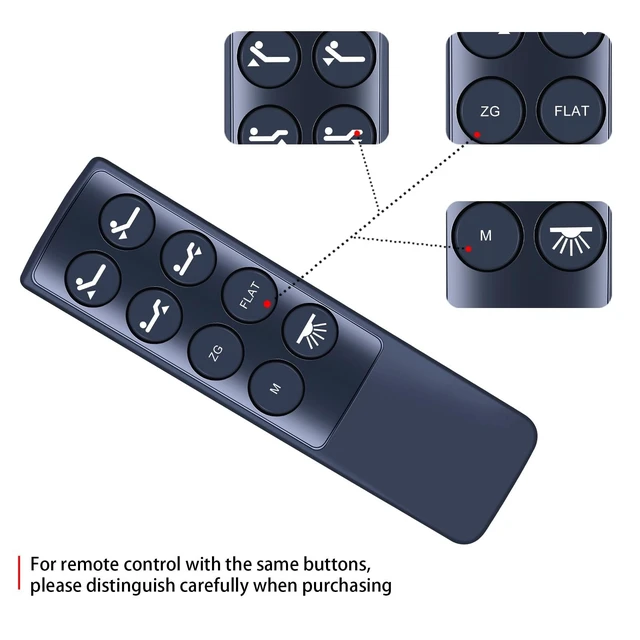 Alt view image 4 of 5 - SJUIF Replacement Remote for UniPon Twin XL & King Size Adjustable Bed