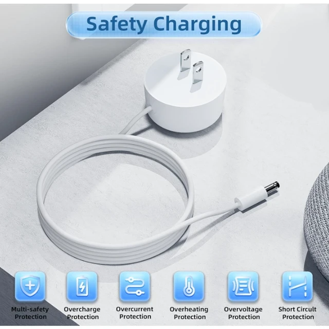 Alt view image 3 of 5 - 15W Power Supply Adapter AC Charger Compatible with Nest WiFi AC2200 Router 2nd Gen, GA01423-US, GA01426-US, GA01425-US, W18-015N1A, W18-015N1C, G1015-US, G1028 Replacement Power Supply Cord