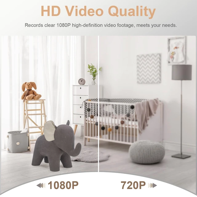 Alt view image 2 of 5 - AiLuce Nanny Cam 1080P HD Clock Hidden Camera Motion Detection Loop Recording Small Video Camera for Office, Indoor Security Camera No WiFi Function