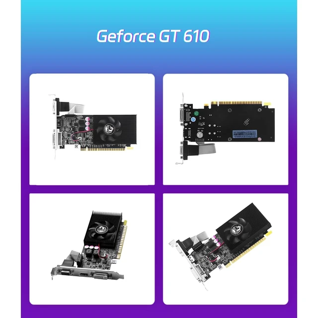 Alt view image 2 of 5 - SOYO GeForce GT 610 2GB GDDR3 Low Profile Graphics Card,HDMI/VGA/DVI Port