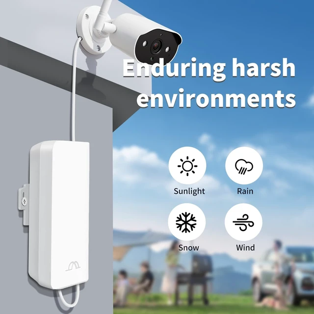 Alt view image 3 of 5 - Ztyuav Wireless Bridge Point to Point Outdoor WiFi, 5.8GHz 1KM Network Expansion Kit for PtP/PtMP Bridge with Dual 100Mbps, Long Range High Speed for Network Extend, PoE Adapter, IP65 Waterproo