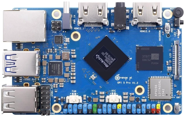 Main image of Orange Pi 5 Pro 16GB LPDDR5 RK3588S 8 Core 64 Bit Single Board Computer, 8K Video Decoding 2.4GHz Frequency WiFi Bluetooth Open Source Board Run Orange Pi OS, Android, Debian, Ubuntu