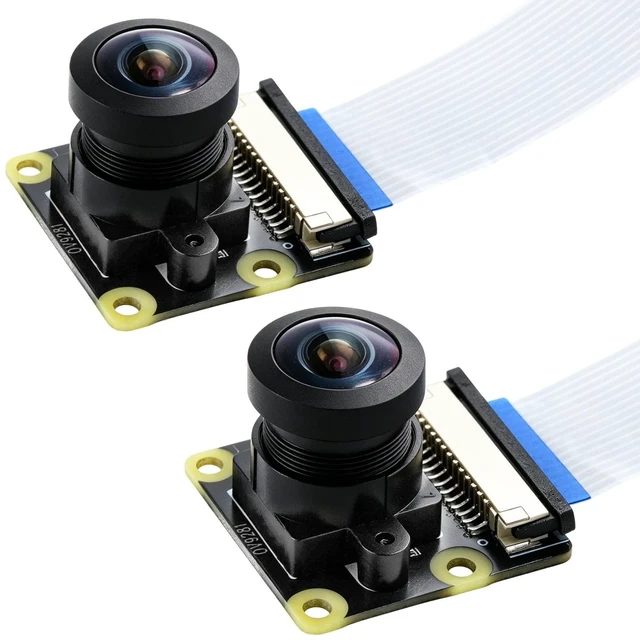 Main image of 2PCS 120fps Monochrome Global Shutter Camera Module, 1MP OV9281 Sensor with 160 Ultra Wide Angle Lens,Compatible with Raspberry Pi 5 / 4B / 3B+ / 3B / Zero