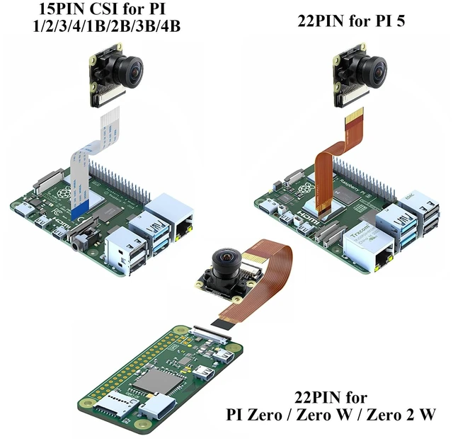 Alt view image 4 of 5 - 2PCS 120fps Monochrome Global Shutter Camera Module, 1MP OV9281 Sensor with 160 Ultra Wide Angle Lens,Compatible with Raspberry Pi 5 / 4B / 3B+ / 3B / Zero