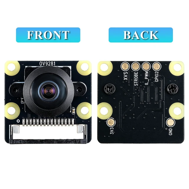 Alt view image 5 of 5 - 2PCS 120fps Monochrome Global Shutter Camera Module, 1MP OV9281 Sensor with 160 Ultra Wide Angle Lens,Compatible with Raspberry Pi 5 / 4B / 3B+ / 3B / Zero