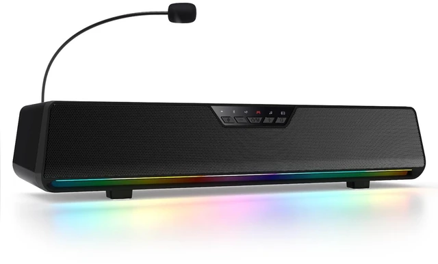 Main image of ottosing Computer Speakers with Detachable Microphone, Bluetooth 5.4 Surround Sound Bar for PC Gaming, RGB Lighting USB Powered Desktop Speakers for Laptop, Tablet, Monitor