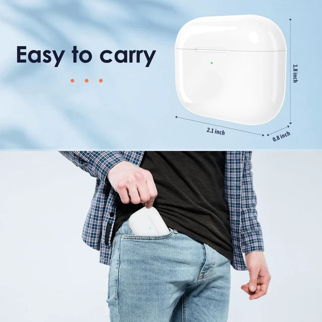 Alt view image 5 of 5 - Wireless Charging Case Replacement Compatible with AirPod 3rd Generation