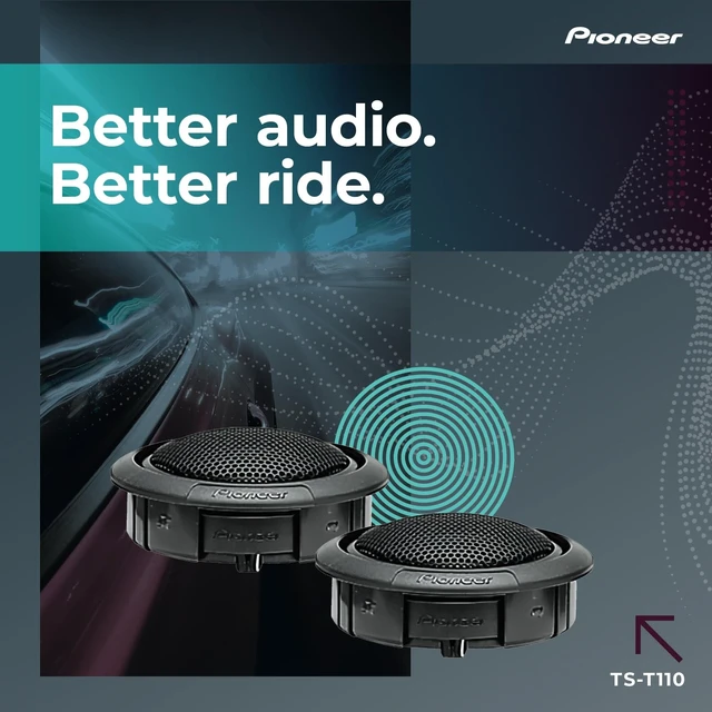 Alt view image 2 of 5 - PIONEER TS-T110 7/8" Hard Dome Component Tweeters 120W Max