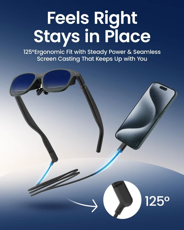 Alt view image 2 of 5 - AR Smart Glasses USB-C Cable,9.84FT/3M, 20Gbps Data & 60W Fast Charging