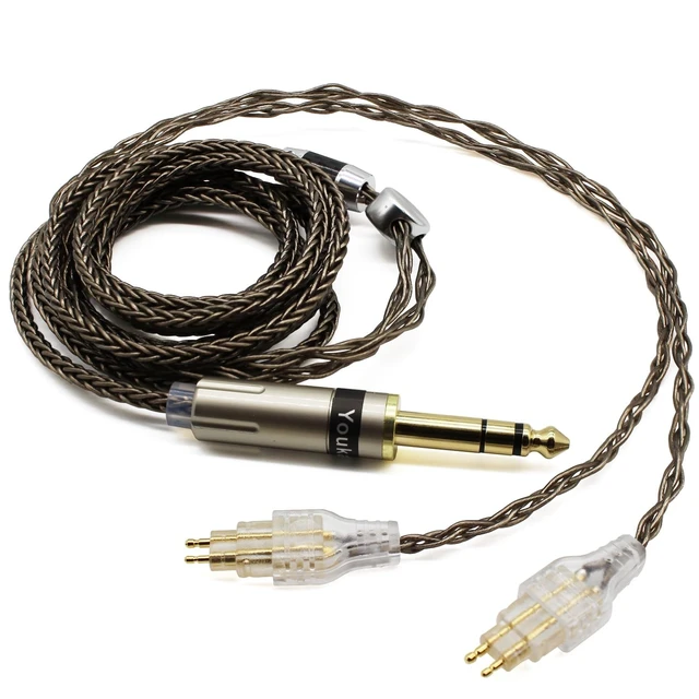 Alt view image 2 of 5 - Youkamoo 1/4" 6.35mm Replacement Audio Upgrade Cable Compatible with Sennheiser HD650, HD600, HD580, HD58X, HD660S, HD660S2, HD6XX Headphones