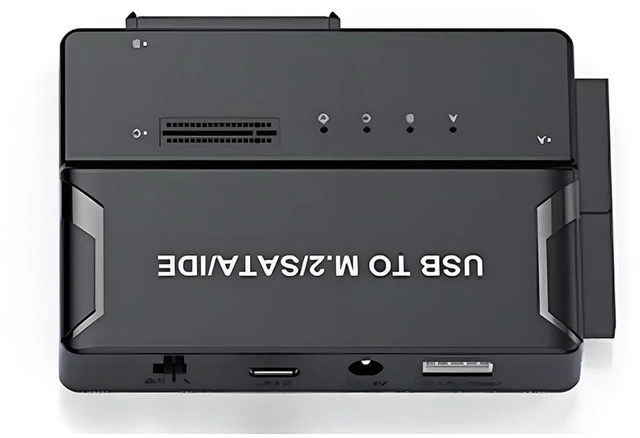 Main image of NGFF USB 3.0 USB-C Type-C to Dual NVME M-Key M.2 SATA 2.5 3.5 Inch & IDE 40Pin SSD Docking Vertical External PCBA Case Enclosure