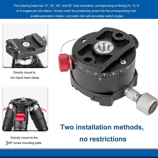 Alt view image 2 of 5 - Serounder 720 Panoramic Gimbals, 3D Camera Gimbal Tripod Head with 33lb Load Capacity VR Photography Equipment Tripod Stand Head for DSLR Live Streaming Camera Stabilizer