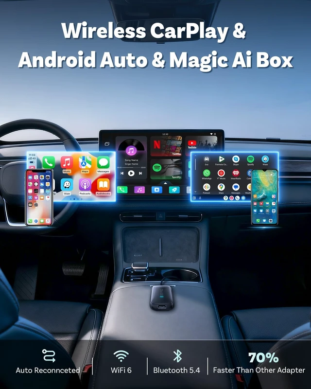 Alt view image 3 of 5 - Ottocast Play2Video Ultra Wireless CarPlay & Android Auto AI Box