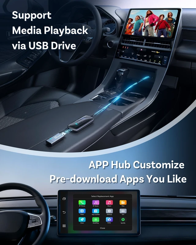 Alt view image 4 of 5 - Ottocast Play2Video Ultra Wireless CarPlay & Android Auto AI Box