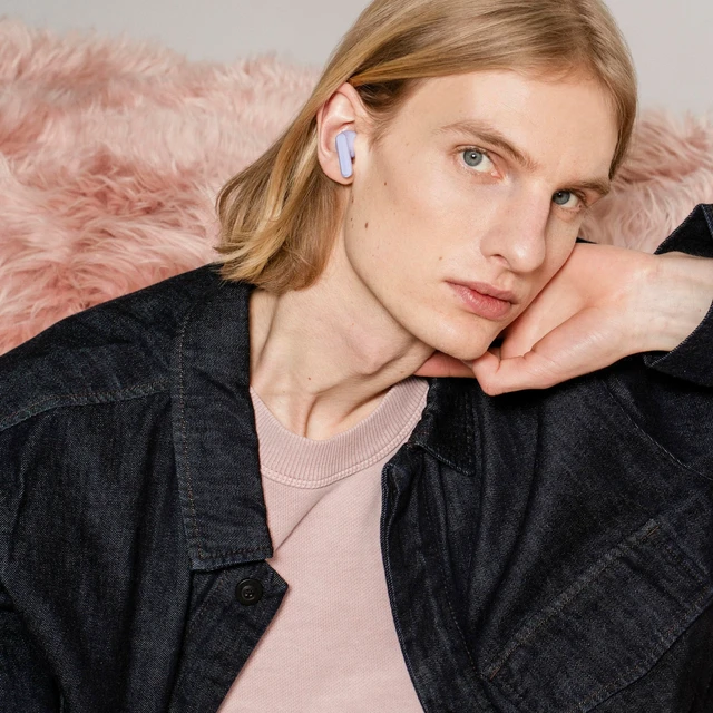 Alt view image 5 of 5 - Sudio A3 Pro Noise Cancelling Earbuds 25H Playtime, ANC, Multipoint Bluetooth 5.4, Clear Calls, IPX4 Sweat & Splash Resistant, USB-C Charging, Made from Recycled Plastics (Purple)