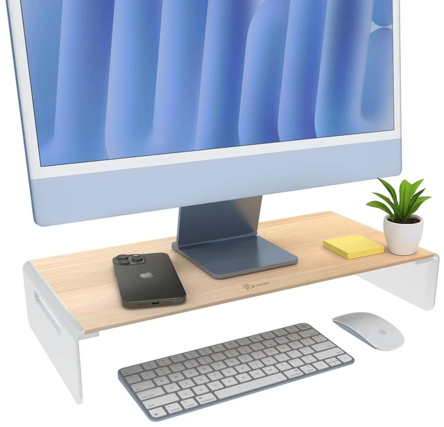 Main image of j5create Premium Monitor Stand, Made with Elegant Wood and Sleek Aluminum