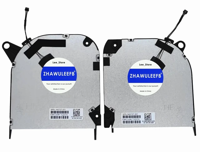 Main image of Replacement New CPU+GPU Cooling Fan for HP OMEN 9 Slim 16-U 16-WF 16-WD 16-XF TPN-C167 TPN-C170 N43727-001 EG75071S1-C320-S9A EG75071S1-C330-S9A MG75091V1-C200-S9A MG75091V1-C210-S9A DC12V Fan