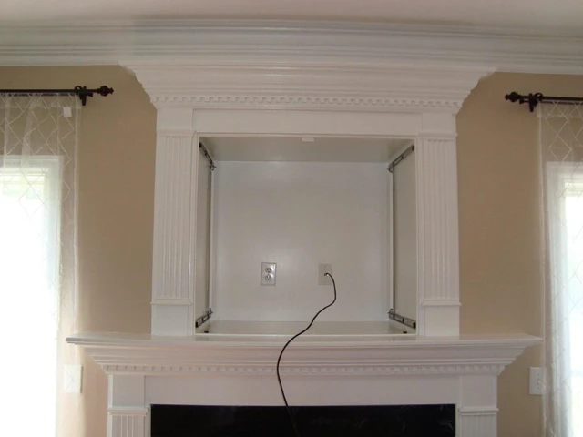 Alt view image 2 of 4 - Fireplace Nook TV Mount - Black Version - Fits All Plasma/LCD/LED Tilt or Flat 32-80"