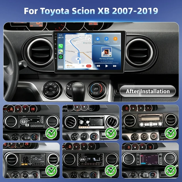 Alt view image 2 of 5 - 4+64G Android 15 Car Radio for Toyota Scion XB 2007-2019