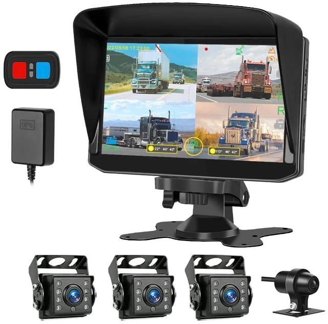 Main image of VSYSTO H7 4CH Truck Dash Camera 360 DVR Dash Cam Security Camera System Vehicle Backup Cameras 1080P Front Rear Side View 7.0'' Monitor w/GPS IR Night Vision for RV Semi Truck Trailer Tractor