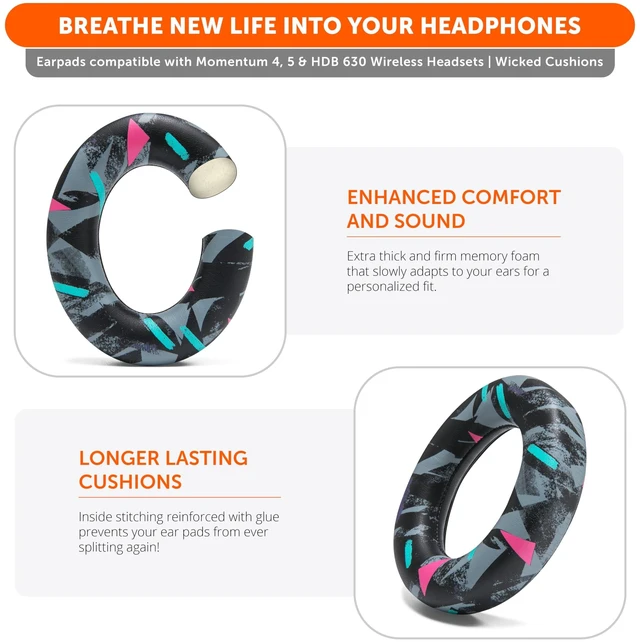 Alt view image 4 of 5 - WC PadZ Momentum 4 & 5 - Earpads for Sennheiser Momentum 4 & 5