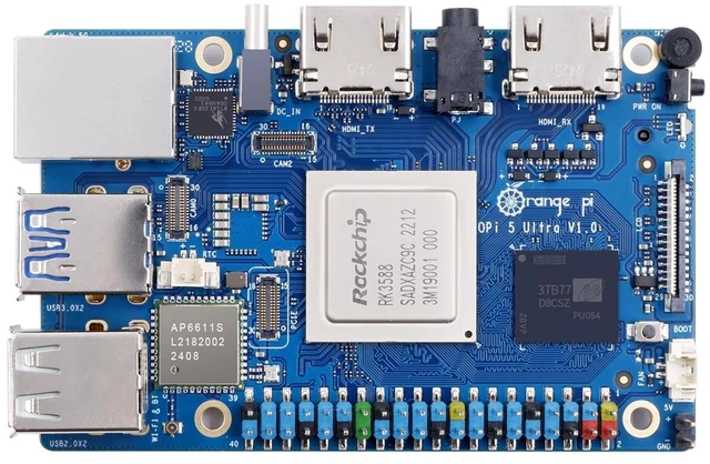 Main image of Orange Pi 5 Ultra 16GB RAM LPDDR5 Rockchip RK3588 Development Board, 2.4GHz Frequency 8K Video Decoding M.2 PCIE 2.5G LAN Wi-Fi 6E+BT 5.3/BLE Single Board Computer