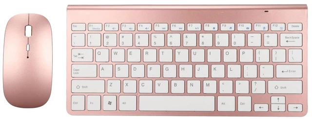 Alt view image 5 of 5 - Jectse Keyboard Mouse Combo, 78 Keys Ultra Slim Portable Ergonomic Keyboard with Mouse Computer Keyboard Mouse for Laptop (Rose Gold)