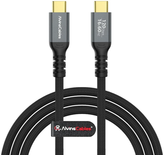 Main image of Alvin's Cables Thunderbolt 5 Cable, 6.6ft USB-C to USB-C Cable 120Gbps Bandwidth 240W PD Fast Charging 16K Display, Compatible with Thunderbolt 4/3,USB4, for MacBook,Dock,eGPU