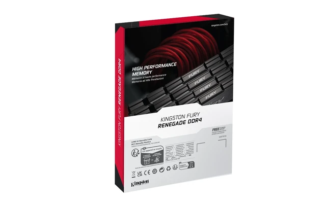 Alt view image 5 of 5 - Kingston Fury Renegade 32GB 3200MT/s DDR4 CL16 DIMM (Kit of 2) Desktop Gaming Memory - KF432C16RB12K2/32