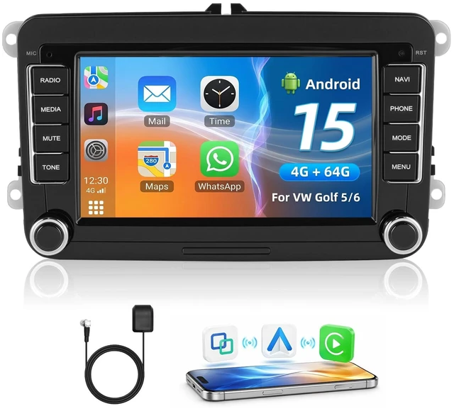 Main image of ESSGOO Android15 4+64G Wireless CarPlay Androidd Auto Autoradio for VW Golf