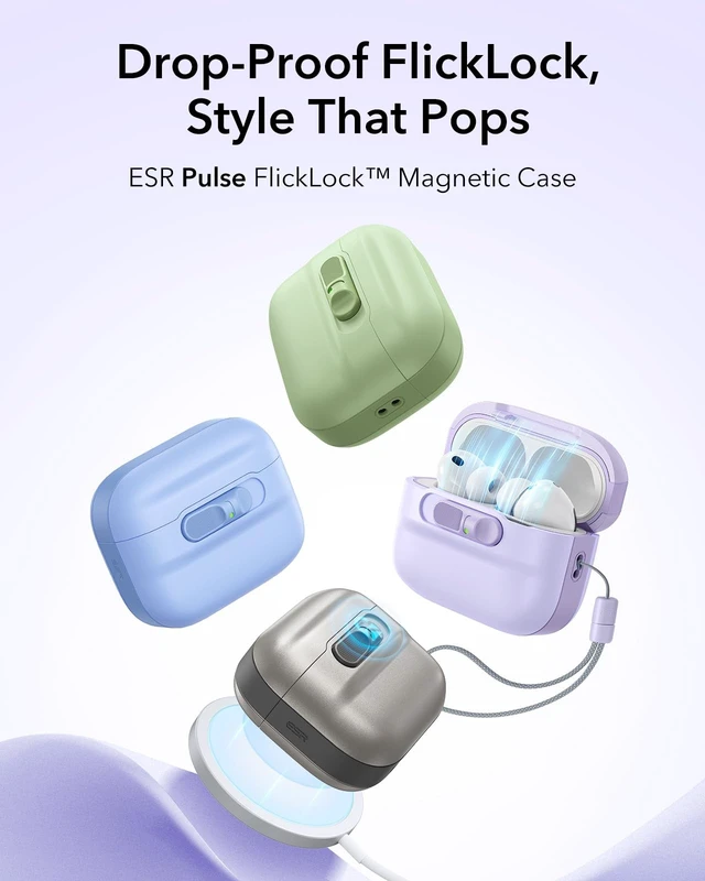 Alt view image 3 of 5 - ESR for AirPods Pro 3 Case (2025), Compatible with MagSafe, Purple