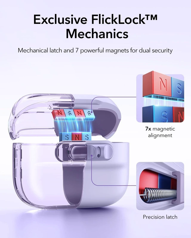 Alt view image 5 of 5 - ESR for AirPods Pro 3 Case (2025), Compatible with MagSafe, Purple
