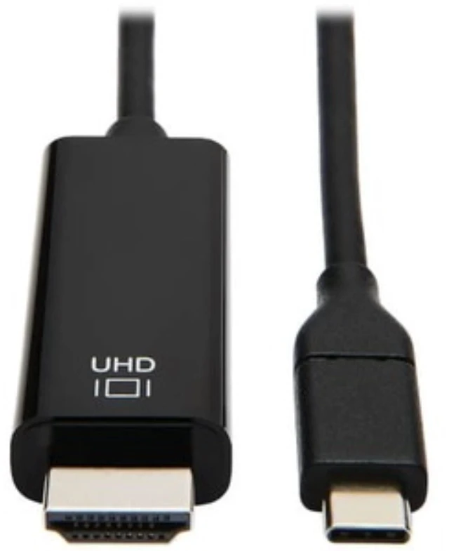 Main image of Tripp Lite USB C to HDMI Cable Adapter (M/Thunderbolt 3 HDMI Cable Adapter, Gen 1, Converter On HDMI End, 4K HDMI @ 60 Hz, 4: Black, 6 ft. (U444-006-H4K6BE)