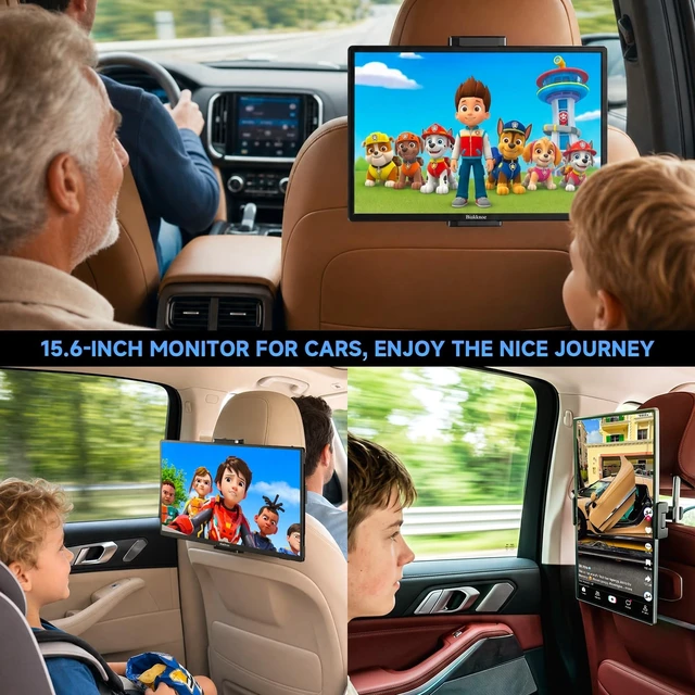 Alt view image 3 of 5 - Biakknoe Wireless Portable Monitor, 15.6" 1080P IPS Car TV for Back Seat