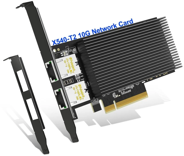 Main image of 10Gb Dual LAN Base-T PCI-e Network Card, Intel X540 Controller, NICGIGA 10Gbps Ethernet Adapter, 2 * 10Gbe RJ45 Port, 10G NIC Card, Support Windows/Windows Server/Linux/Vmware/ESX