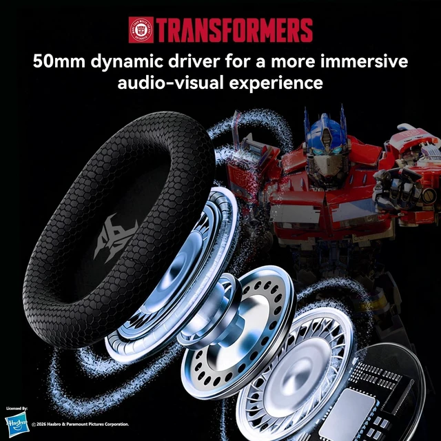 Alt view image 2 of 5 - Transformers Wired Gaming Headset with Mic for PC PS4 PS5 Xbox One Switch