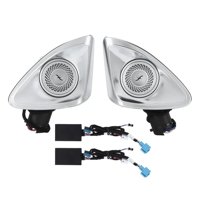 Alt view image 3 of 5 - Jauarta 64 Color 4D Rotating Tweeter with LED Ambient Lighting Replacement S Class W223 2021, Stainless Steel Cover with 64 Colors, Plug and Play, 2PCS, Door Tweeter