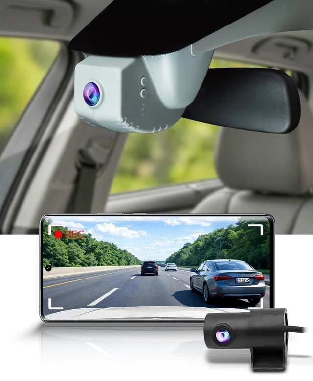 Main image of Fitcamx Front 4K+Rear 1080P Dash Cam Adapts for Honda Civic 2022-2026 Type R Si (Black Cover), OEM Seamless Look, 2 Way HD Video, WiFi & APP, Loop Recording, G-Sensor, Easy to Use, 128GB Card