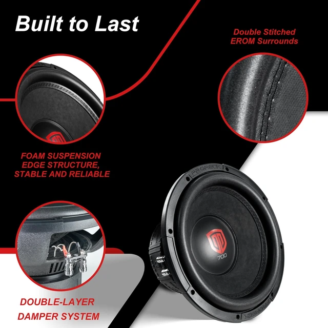 Alt view image 4 of 5 - PRORECK Car Subwoofer 7Series 12Inch 1800W Max,800W RMS, Dual Voice Coil, Subwoofer for Car Audio Systems(1 Pair) (12Dual 4Ohm x 2)