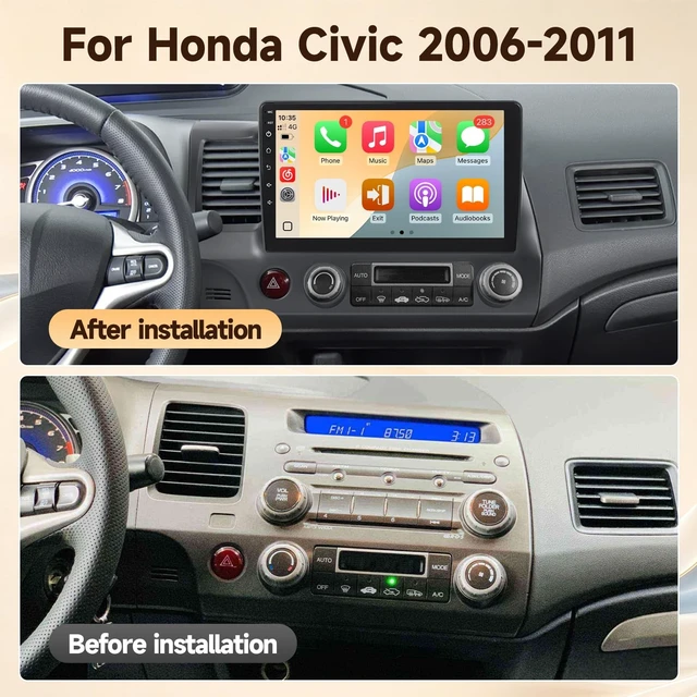 Alt view image 2 of 5 - Leadfan Linux Stereo for Honda Civic 2006 2007 2008 2009 2010 2011