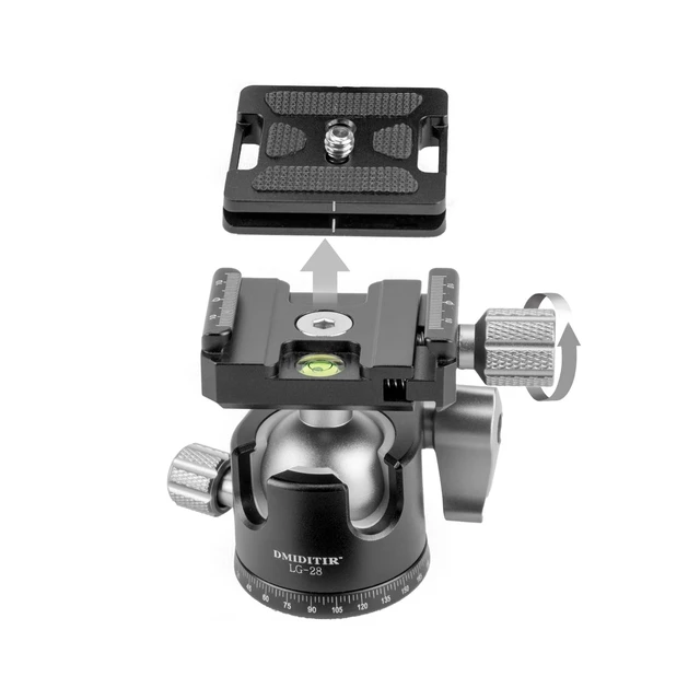 Alt view image 3 of 5 - DMIDITIR 28mm Tripod Ball Head, Aluminum Alloy Panoramic Head