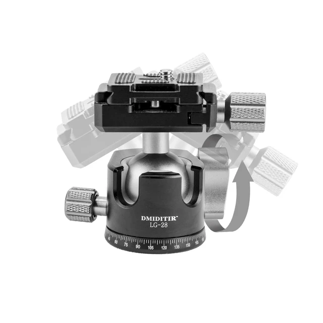 Alt view image 4 of 5 - DMIDITIR 28mm Tripod Ball Head, Aluminum Alloy Panoramic Head
