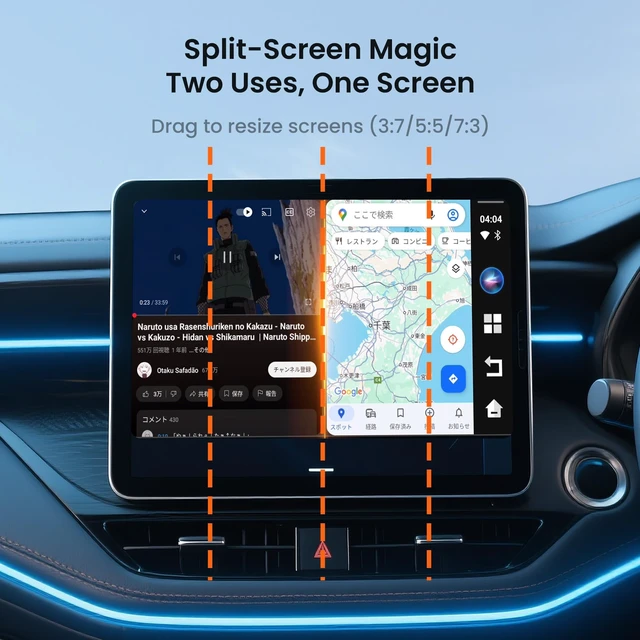 Alt view image 5 of 5 - sowkim Wireless CarPlay Adapter Android Auto, Smart AI Magic Video Box with Built-in Android Multimedia System, Enjoy Video & Music Apps, Navigation, AI Voice, Plug Play for Factory Wired CarPl