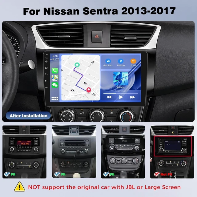 Alt view image 2 of 5 - Upgrcaru 4 Core+64G Car Radio for Nissan Sentra 2013 2014 2015 2016 2017