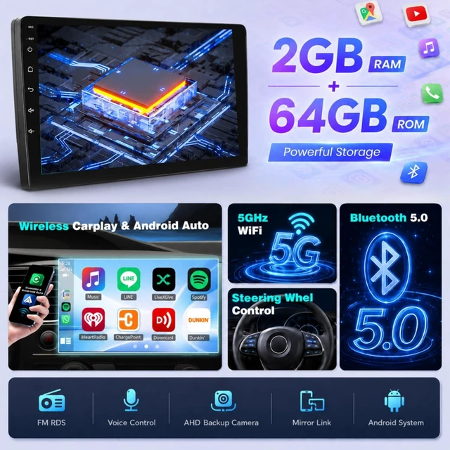 Alt view image 3 of 5 - Upgrcaru 4 Core+64G Car Radio for Nissan Sentra 2013 2014 2015 2016 2017