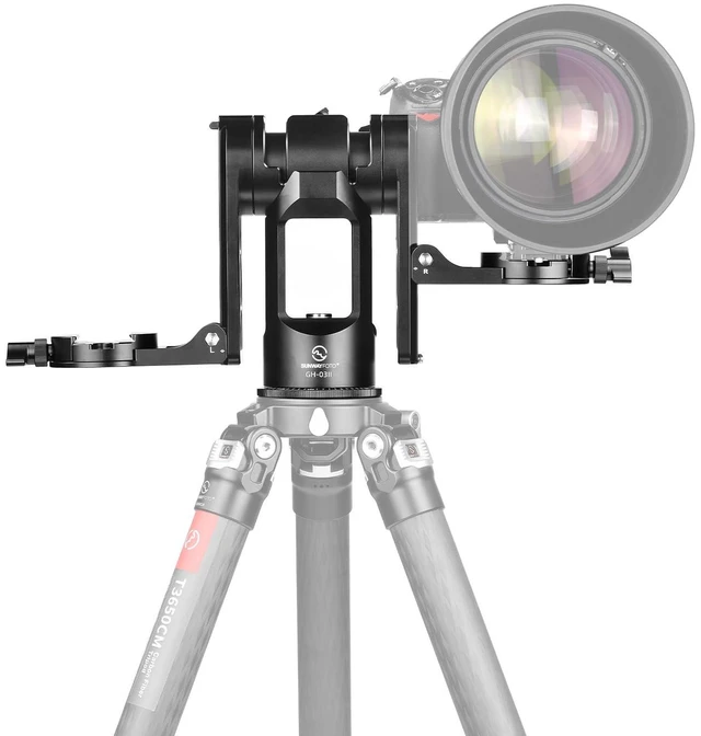 Main image of SUNWAYFOTO GH-03II Stereo Gimbal Head w 2 Arca Compatible Clamps Twin Camera