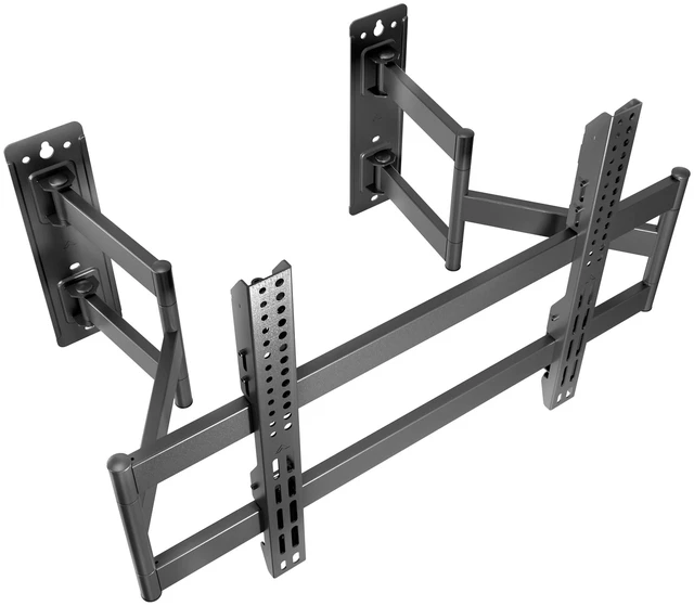 Main image of Mount-It! Corner TV Wall Mount for 4390 Inch TVs, Full Motion Split Wall Plate, Fits Flat, Inside & Outside Corners, Dual Arm, 176 lbs, VESA 200x200600x400mm, Black
