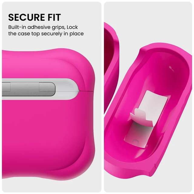 Alt view image 4 of 5 - ORNARTO Vortuxe for AirPods 5 Case and for AirPods 4 Case, Hot Pink