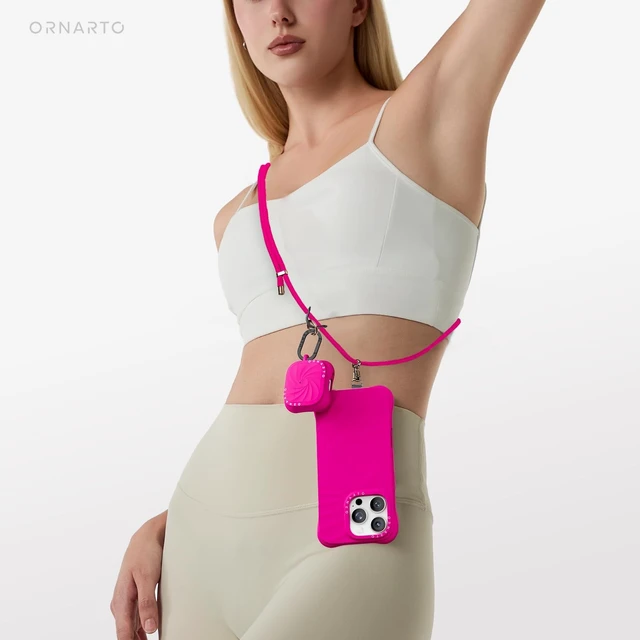 Alt view image 5 of 5 - ORNARTO Vortuxe for AirPods 5 Case and for AirPods 4 Case, Hot Pink