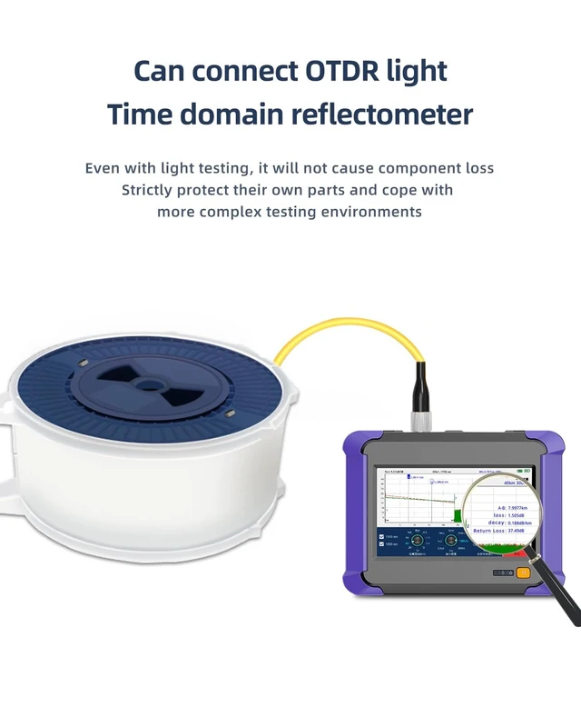 Alt view image 4 of 5 - Buacoz G652D Singlemode Bare Optical Fiber 10KM with SC/UPC to SC/UPC Connector, Low Water Peak Fiber Reel, 1310/1550nm ITU-T OTDR Bare Optic Spool,for Telecom, FTTH and CATV Transmission